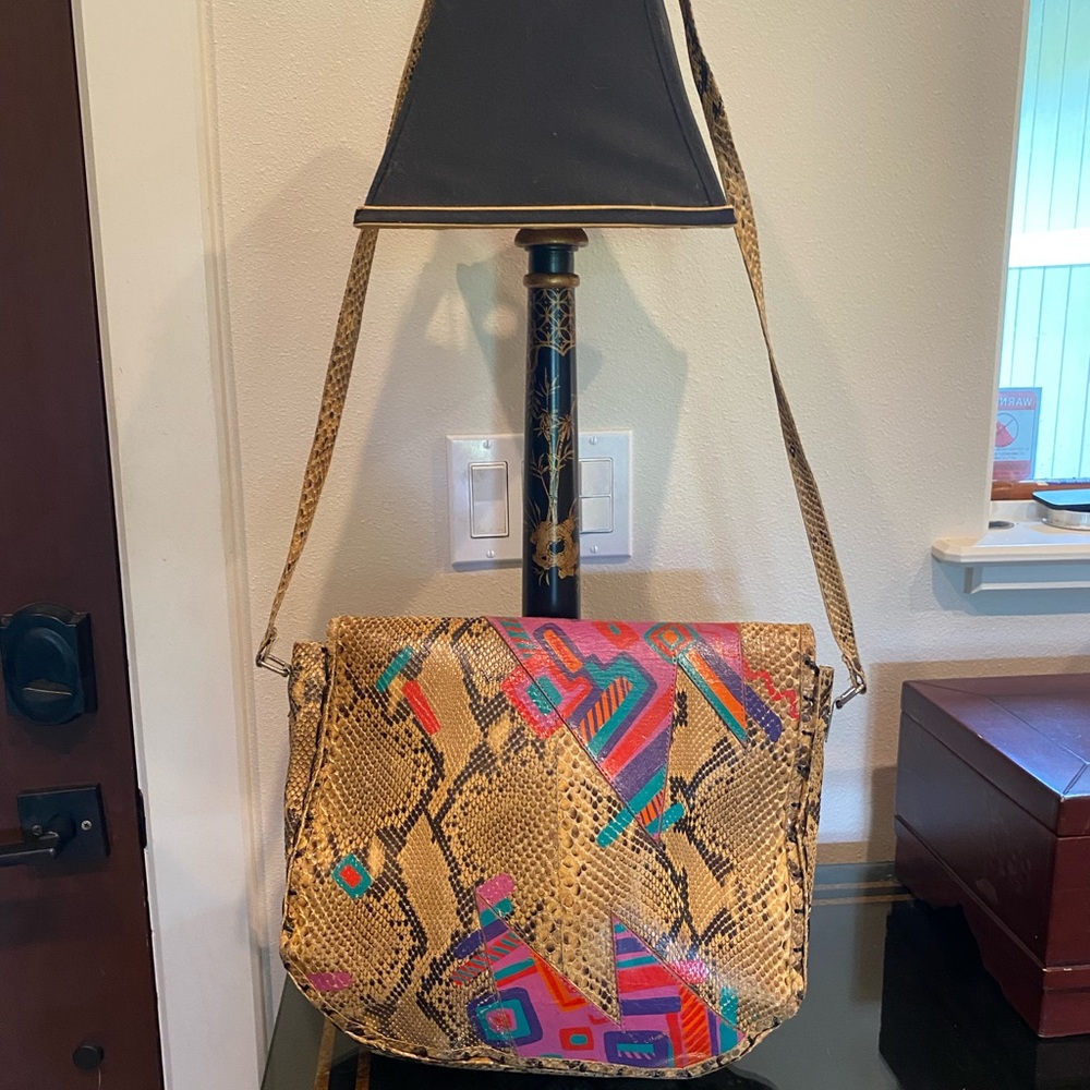 Python Crossbody Vintage Large Python Snake Vinta… - image 5